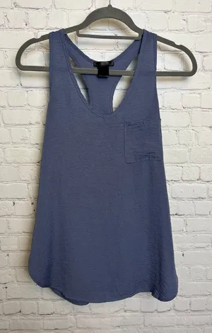 Aqua grayish blue racerback tank no size activewear yoga fitness athleisure thumbnail 1