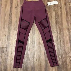 Alo Flocked High Waist Moto Legging thumbnail 3