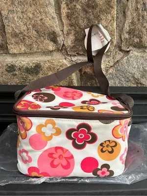 Limited Too Insulated Lunch Tote Bag Floral Design Y2K Pink White New with Tags thumbnail 1