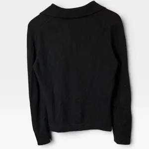 Charter Club Black 100% Cashmere 2-Ply Polo V-Neck Sweater Womens Medium thumbnail 3