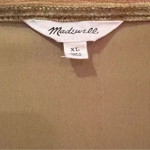 Madewell Velvet Smocked Crossover Wrap-Style Top Blouse in‎ Antique Gold Size XL thumbnail 15