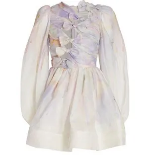 Zimmermann Rhythmic Knot Cut-Out Minidress size 0 thumbnail 1