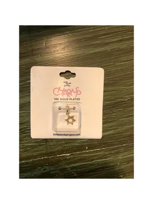 Little Words Project NWT 14k Gold Plated Star of David Charm thumbnail 2