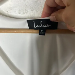 Lulus Women's White‎ Shifting Dears Long Sleeve Mini Dress Size Medium thumbnail 3