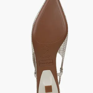 NEW FRANCO SARTO Palmira Slingback Pointed Toe Pump Color: Grey Snake Print thumbnail 8