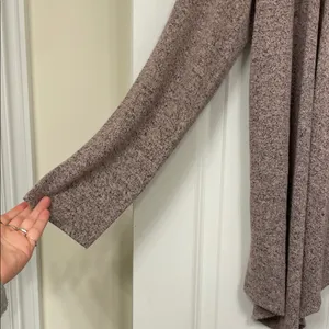 NWOT Charming Charlie Taupe Open Front Cardigan thumbnail 3