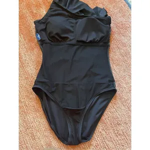 Hilor Black One Shoulder One Piece Swimsuit Women's Great Condition Size S-M thumbnail 4