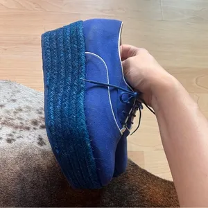 Missoni Blue Lace Up‎ Espadrille Platform Shoes Women’s Size 6 thumbnail 2