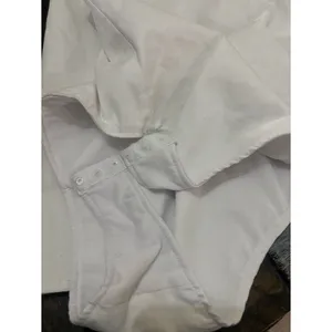Zara Asymmetric one Sleeve Backless White Structure Bodysuit Large Minimalist thumbnail 7