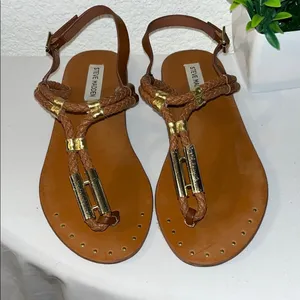Steve Madden Brown Metallic Sandals thumbnail 2