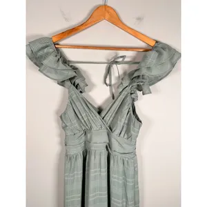 Altar'd State Anna Maxi Dress Womens Small Sage Green Ruffle Tiered DYDW3908PL-E thumbnail 3
