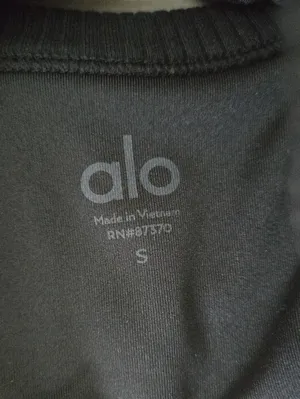 Alo Black Ribbed Wellness Slort Bra Size S thumbnail 5