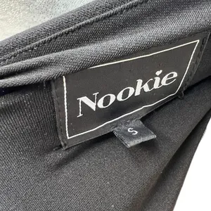 Nookie Long Gown Maxi Dress Bodycon‎ Halter Neck Cut Out Tie Black Size Small thumbnail 13