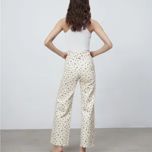 NEW Zara The Marine Straight Floral Jeans 2 thumbnail 5