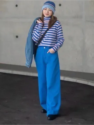 Marni X Uniqlo Blue Wide Leg Baggy Jeans Size 23 x 31 thumbnail 3