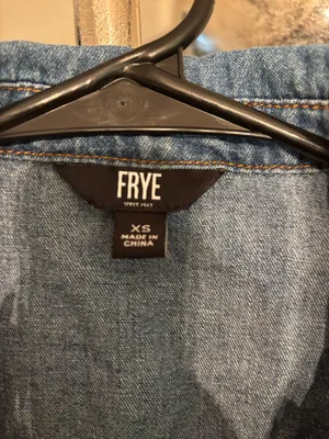 Frye Light Wash Blue Denim Dress thumbnail 3