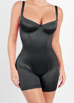 Pophush‎ Black Satin bodysuit thumbnail 1