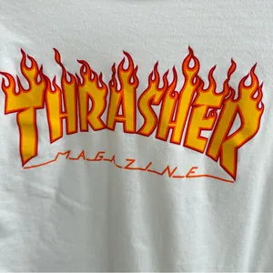 Thrasher off-the-shoulder skater graphic tee thumbnail 4