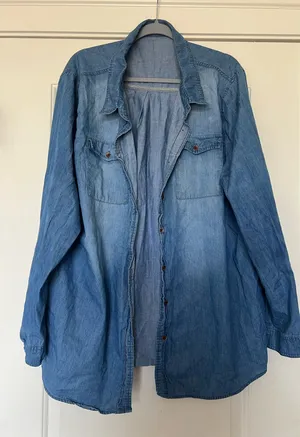 denim button down Blue Size 3X thumbnail 1
