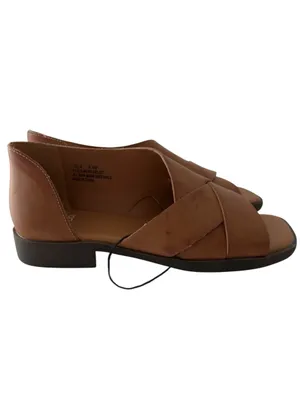 New FRYE AND CO. Tulia Cognac Vegan Leather Criss Cross Open Instep Sandals 6.5 thumbnail 5