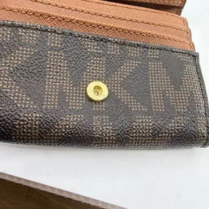 Michael Kors Compact Wallet Brown Signature Coated Canvas Wa thumbnail 8