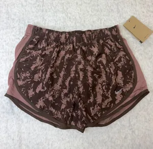 Nike Dri-FIT Women Running Short Mauve Brown Abstract Print FZ3482-208 Small NWT thumbnail 1