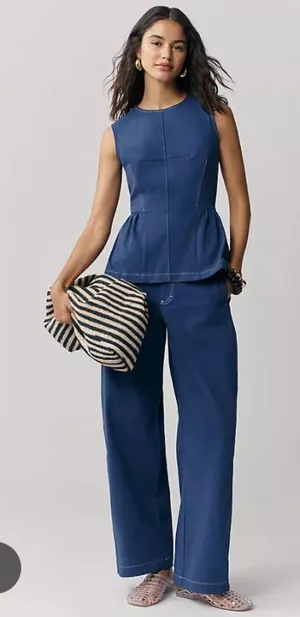 Anthropologie Maeve Curve Puddle Pants thumbnail 1