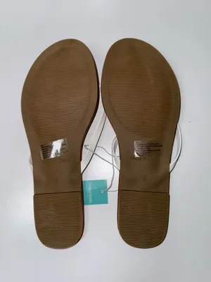 Maurices Ruby Sandals White Cognac Thong Flip Flops NWT thumbnail 7