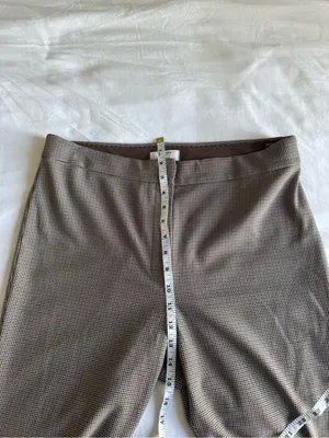 Aritzia Babaton Atelier Beige Brown Houndstooth Pattern Dress Pants Office US 12 thumbnail 8