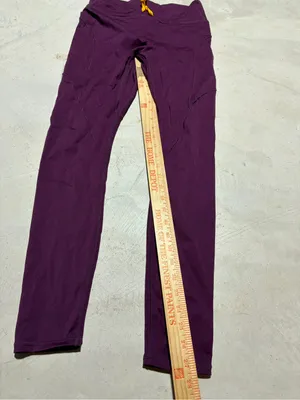 Fabletics motion365 Purple Stretch Active Leggings with Yellow Drawcord medium thumbnail 5