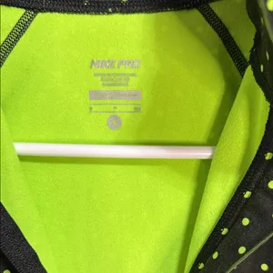 Nike Dri-FIT 1/4 Zip‎ Pullover Small Black Polka Dot Running Training Top thumbnail 6