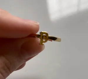 Gold P Ring thumbnail 1
