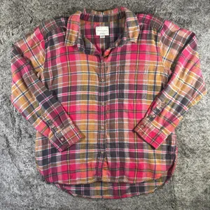 American Eagle Boyfriend Fit Button Up Flannel Sz S thumbnail 1