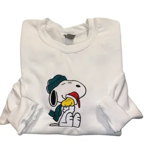 Gildan Snoopy & Woodstock Christmas embroidered pullover size small thumbnail 2