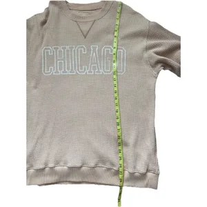Aerie Womens Medium Waffle Knit Long Sleeve Pullover Crewneck Chicago Loungewear thumbnail 13
