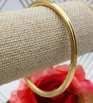 Gold Tone Signed Cuff Bracelet Well Made Engraved Follow Your Heart thumbnail 4
