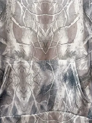 Amazon Gray Abstract Snakeskin Print Lightweight Pullover Hoodie thumbnail 3