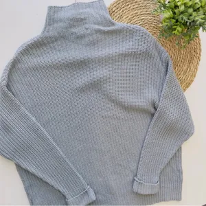 AMERICAN EAGLE‎ Light Blue Knit Mock Neck Sweater Size S\XS thumbnail 11
