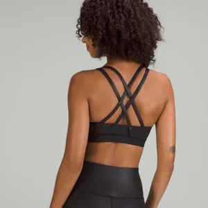 Lululemon‎ energy sports bra black shine foil sz 12 thumbnail 4