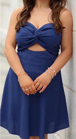 Navy Mini Dress thumbnail 1
