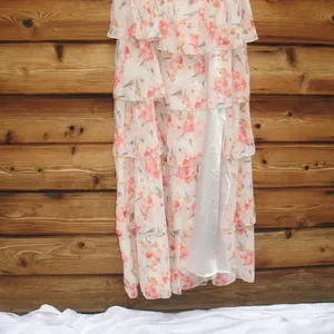 Mac Duggal 55810 Womens Floral Ruffle One Shoulder Gown Dress thumbnail 8