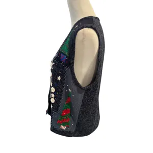 Designer original Studio Ho Ho Ho Christmas sweater vest Medium thumbnail 2