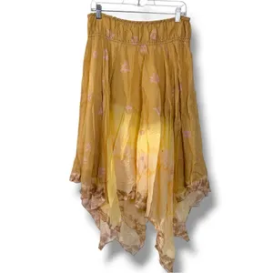 Free People Bohemian 70s FP One Kaia Asymmetrical Midi Skirt Desert Mirage XL thumbnail 9