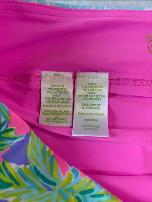 Lilly Pulitzer Luxletic Pink Multi Floral Patchwork Tropical Skort thumbnail 5