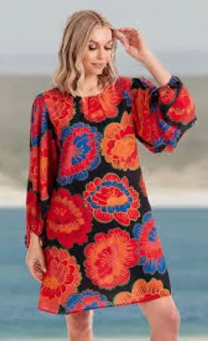 NWT Mud Pie Boutique Bell Sleeve Boho dress size M‎ thumbnail 1