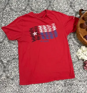Columbia PFG Tshirt American Flag Size Medium Short Sleeve thumbnail 1