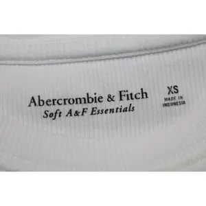 Womens Abercrombie & Fitch Soft AF White Ribbed Long Sleeve Bodysuit Top Size XS thumbnail 3