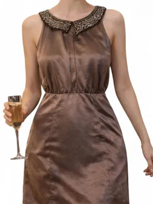 NWT H&M Sleeveless silver‎ dress thumbnail 1
