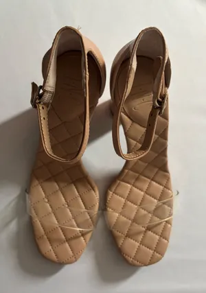 Nude dancing or church shoes..Brand Inc. clear band across toes.. thumbnail 1