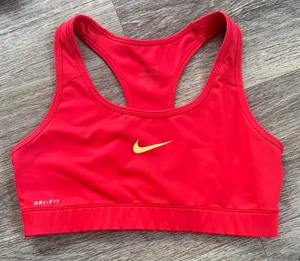 Nike Women's Vibrant Red Sports Bra thumbnail 1